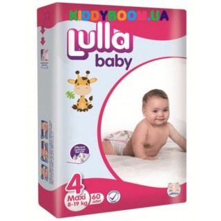 Подгузники Lulla Baby Maxi 4 (8-19 кг) 60 шт